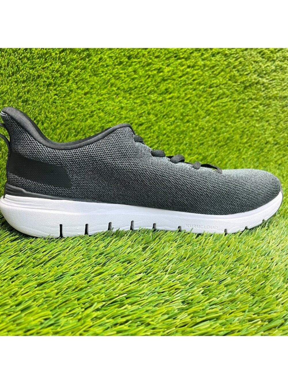 Kuru Flex Via Mens Size 11.5‎ Black Gray White Athletic Running Shoes Sneakers